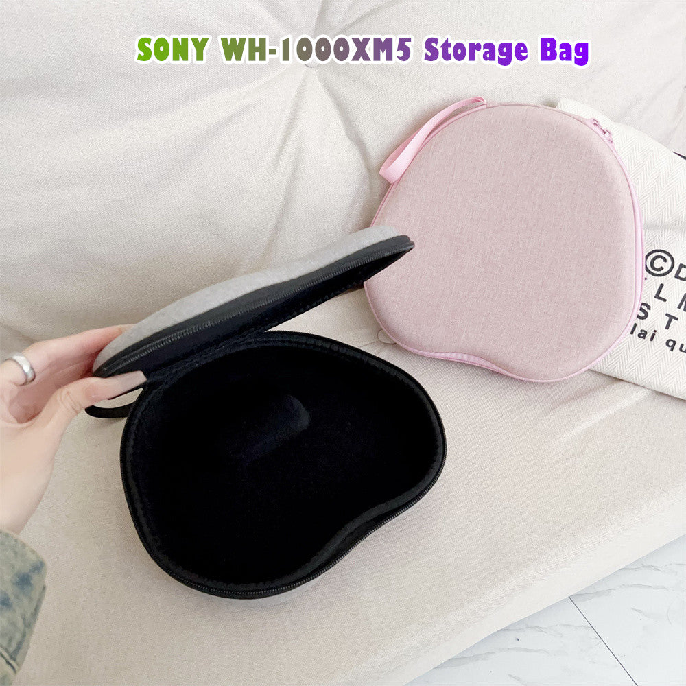 For SONY WH-1000XM5 Headphone Case Headset Earpads Storage Bag Casing Box