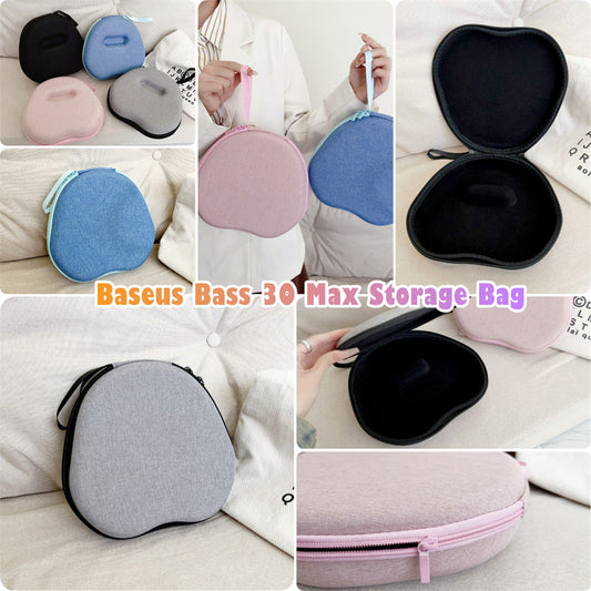 For Baseus Bass 30 Max Headphone Case Headset Earpads Storage Bag Casing Box