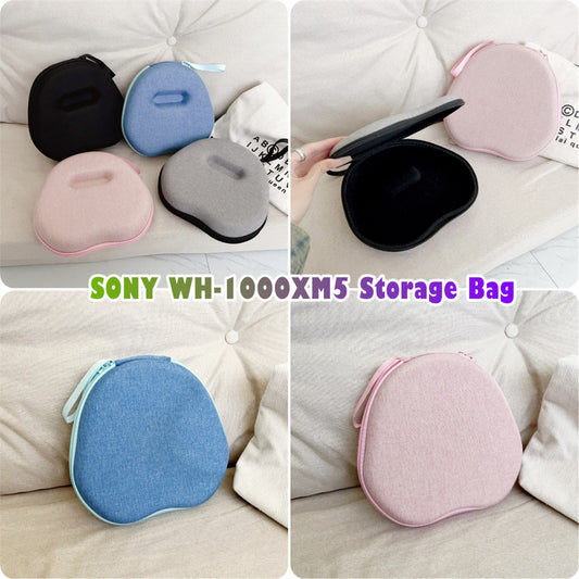 For SONY WH-1000XM5 Headphone Case Headset Earpads Storage Bag Casing Box