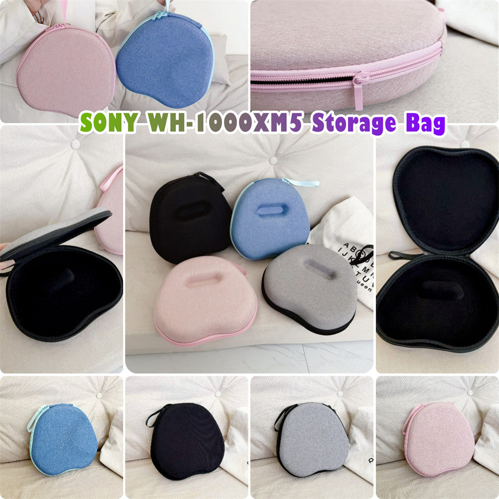 For SONY WH-1000XM5 Headphone Case Headset Earpads Storage Bag Casing Box