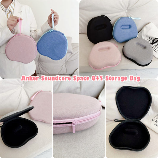 For Anker Soundcore Space Q45 Headphone Case Headset Earpads Storage Bag Casing Box