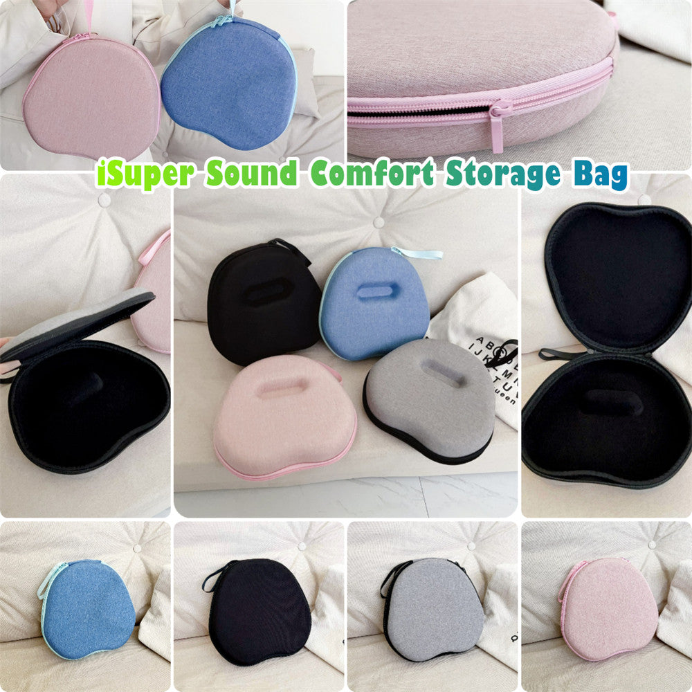 For iSuper Sound Comfort Headphone Case Headset Earpads Storage Bag Casing Box