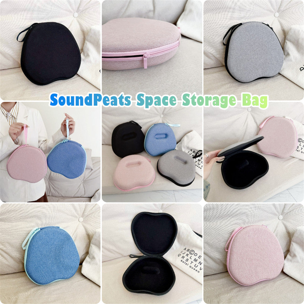 For SoundPeats Space Headphone Case Headset Earpads Storage Bag Casing Box
