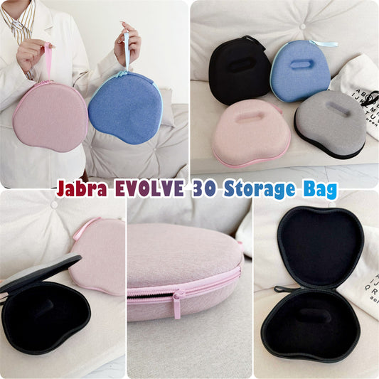 For Jabra EVOLVE 30 Headphone Case Headset Earpads Storage Bag Casing Box