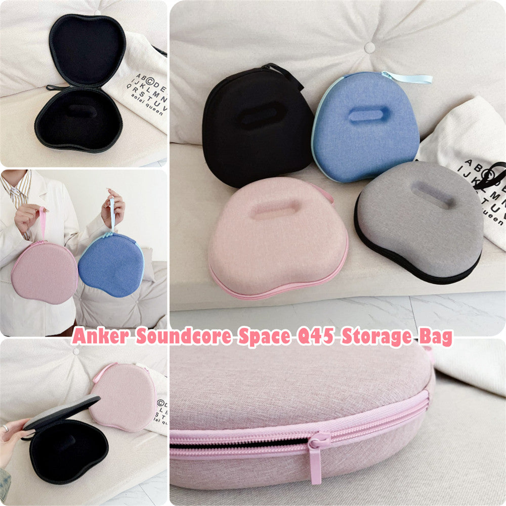 For Anker Soundcore Space Q45 Headphone Case Headset Earpads Storage Bag Casing Box