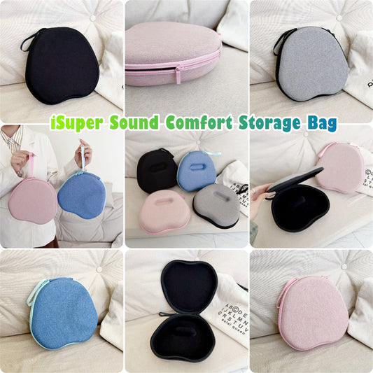 For iSuper Sound Comfort Headphone Case Headset Earpads Storage Bag Casing Box