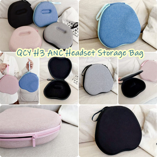 For QCY H3 ANC Headphone Case Headset Earpads Storage Bag Casing Box
