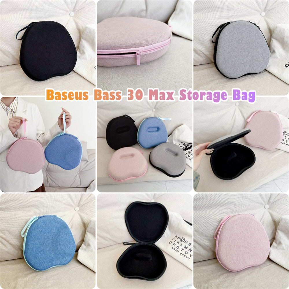 For Baseus Bass 30 Max Headphone Case Headset Earpads Storage Bag Casing Box