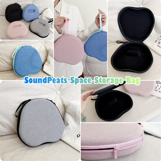 For SoundPeats Space Headphone Case Headset Earpads Storage Bag Casing Box