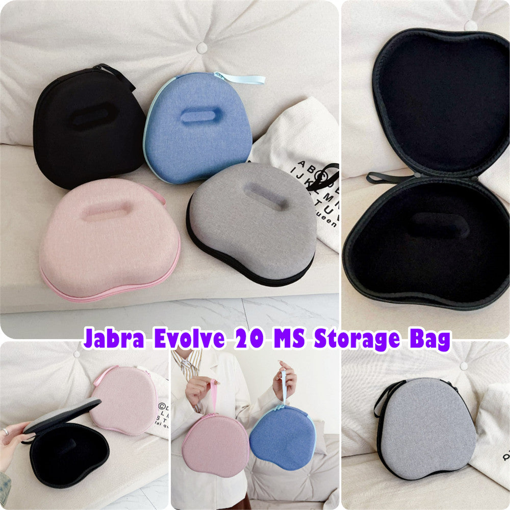 For Jabra Evolve 20 MS Headphone Case Headset Earpads Storage Bag Casing Box