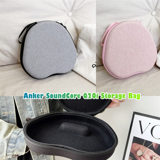 For Anker SoundCore Q20i Headphone Case Headset Earpads Storage Bag Casing Box