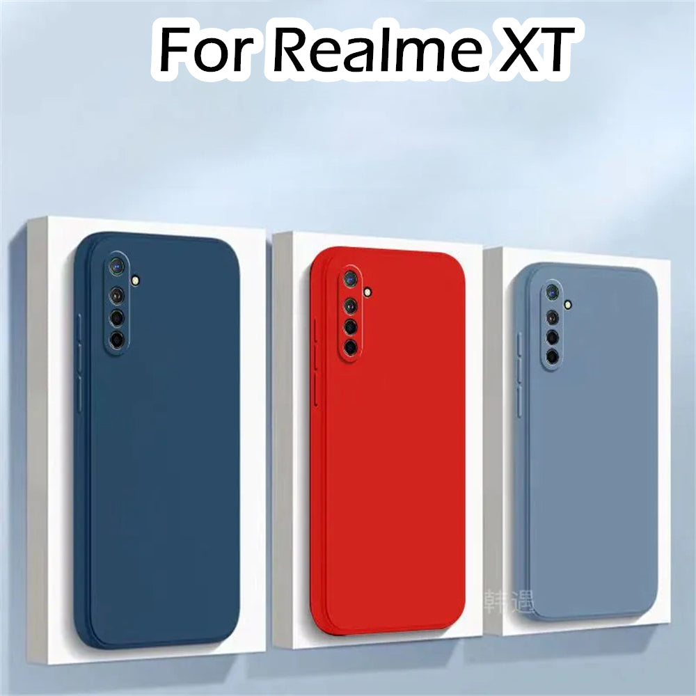 For Realme XT Cover Drop and wear resistant Silicone Full Case Classic Simple Solid Color Phone Case Cover