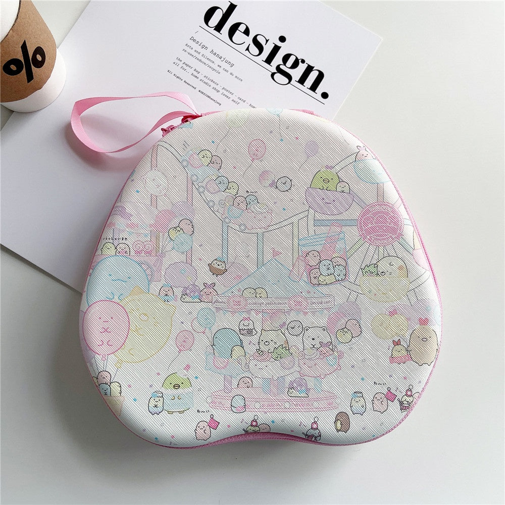 For TONEMAC E96 Headphone Case Cartoon Creative Patterns Headset Earpads Storage Bag Casing Box