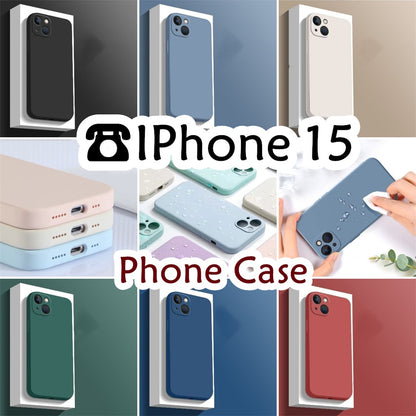 For IPhone 15 Cover Drop and wear resistant Silicone Full Case Classic Simple Solid Color Phone Case Cover