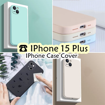 For IPhone 15 Plus Cover Drop and wear resistant Silicone Full Case Classic Simple Solid Color Phone Case Cover