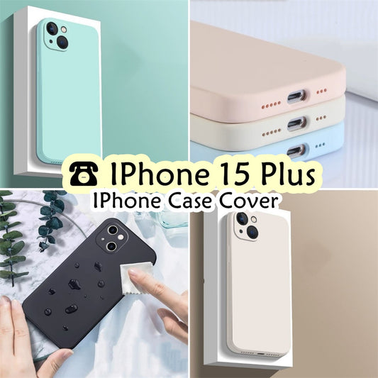 For IPhone 15 Plus Cover Drop and wear resistant Silicone Full Case Classic Simple Solid Color Phone Case Cover