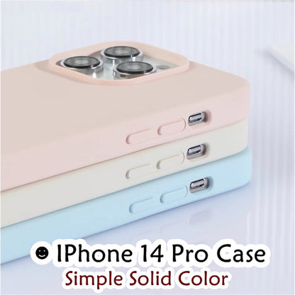 For IPhone 14 Pro Cover Drop and wear resistant Silicone Full Case Classic Simple Solid Color Phone Case Cover