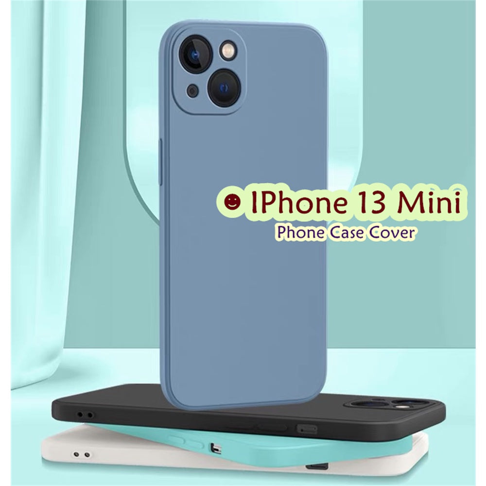 For IPhone 13 Mini Cover Drop and wear resistant Silicone Full Case Classic Simple Solid Color Phone Case Cover