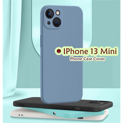 For IPhone 13 Mini Cover Drop and wear resistant Silicone Full Case Classic Simple Solid Color Phone Case Cover
