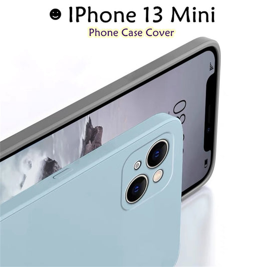For IPhone 13 Mini Cover Drop and wear resistant Silicone Full Case Classic Simple Solid Color Phone Case Cover