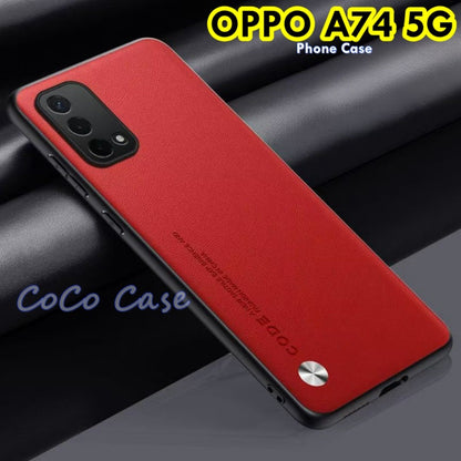 For OPPO A74 5G Cover Silicone Professional Full Case Classic Simple Solid Color Phone Case Cover sweatproof