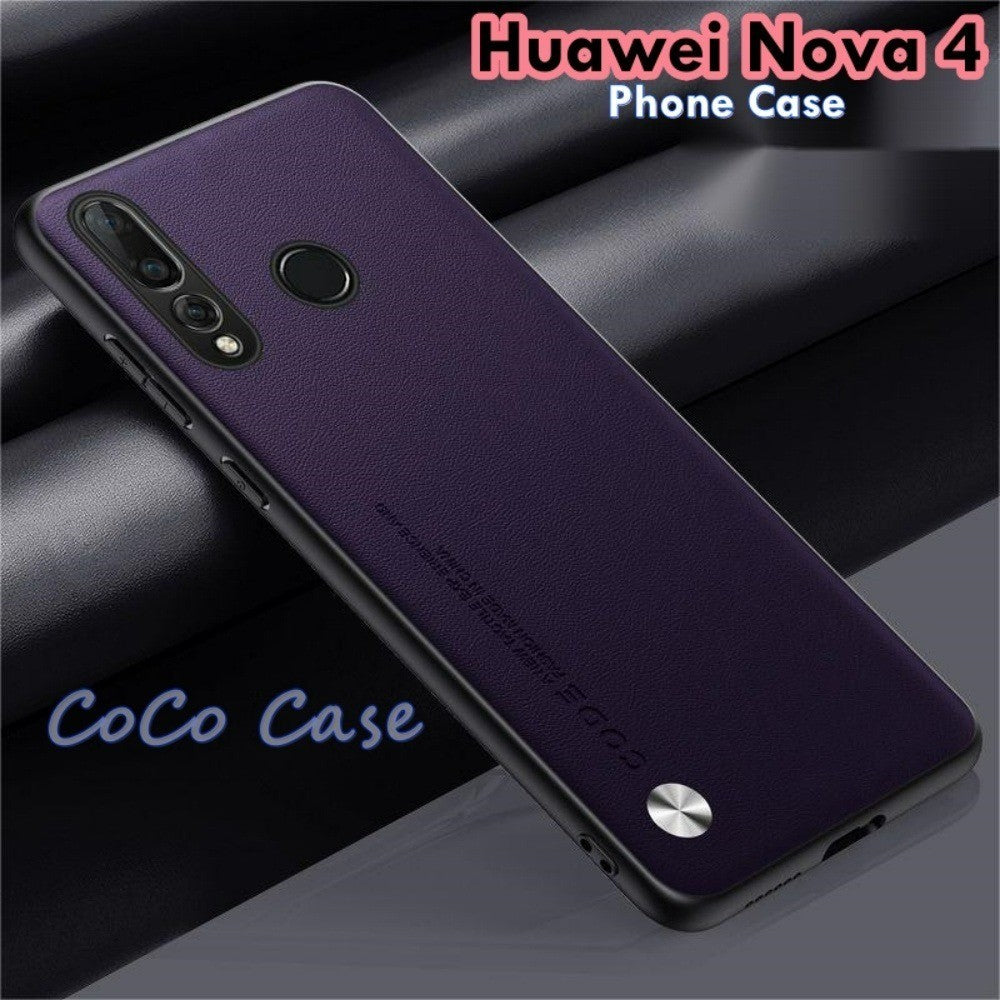 For Huawei Nova 4 Cover Silicone Professional Full Case Classic Simple Solid Color Phone Case Cover sweatproof