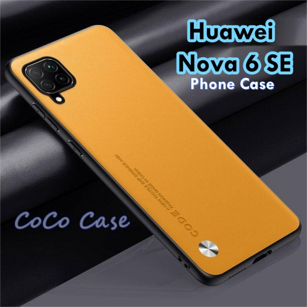 For Huawei Nova 6 SE Cover Silicone Professional Full Case Classic Simple Solid Color Phone Case Cover sweatproof
