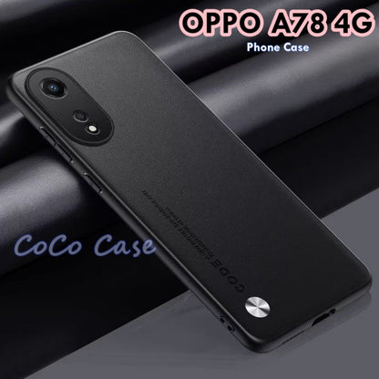 For OPPO A78 4G Cover Silicone Professional Full Case Classic Simple Solid Color Phone Case Cover sweatproof