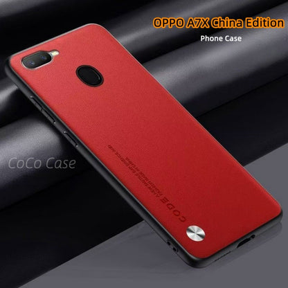 For OPPO A7X China Edition Cover Silicone Professional Full Case Classic Simple Solid Color Phone Case Cover sweatproof
