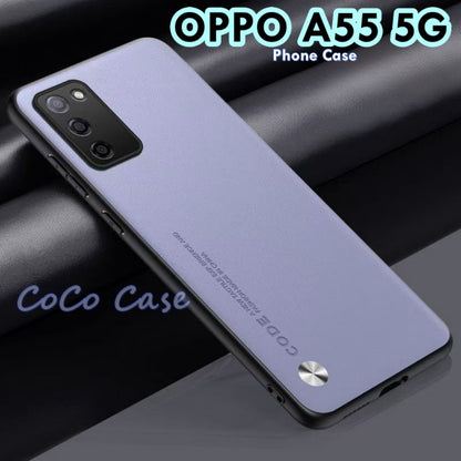 For OPPO A55 5G Cover Silicone Professional Full Case Classic Simple Solid Color Phone Case Cover sweatproof