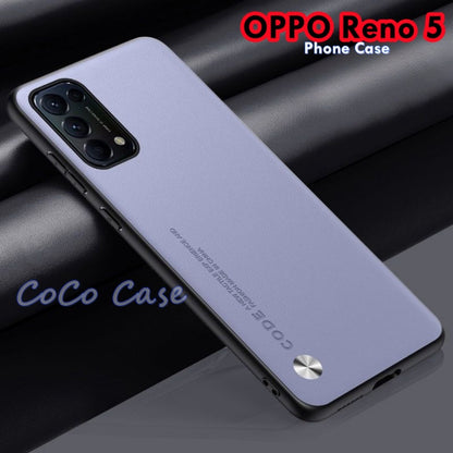 For OPPO Reno 5 Cover Silicone Professional Full Case Classic Simple Solid Color Phone Case Cover sweatproof