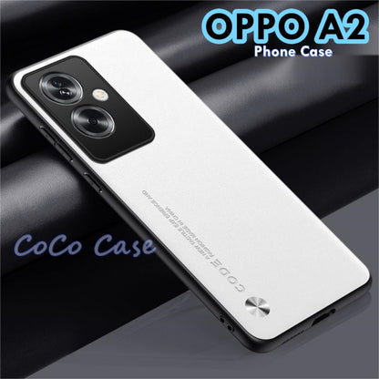 For OPPO A2 Cover Silicone Professional Full Case Classic Simple Solid Color Phone Case Cover sweatproof