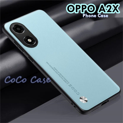 For OPPO A2X Cover Silicone Professional Full Case Classic Simple Solid Color Phone Case Cover sweatproof