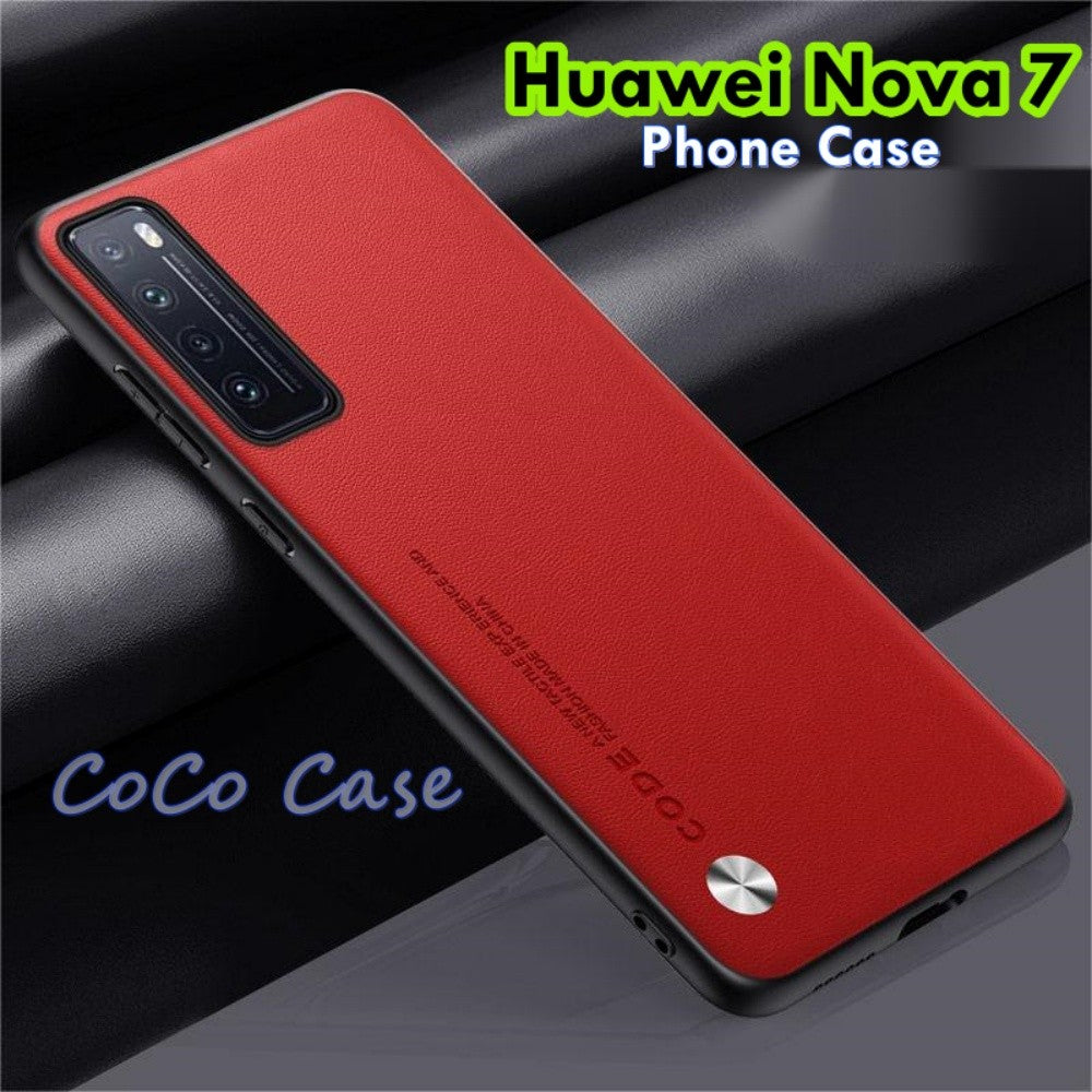 For Huawei Nova 7 Cover Silicone Professional Full Case Classic Simple Solid Color Phone Case Cover sweatproof