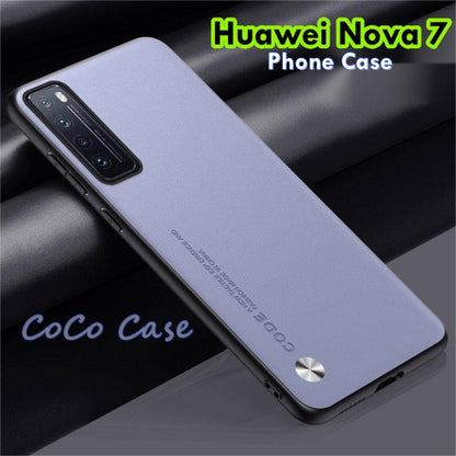 For Huawei Nova 7 Cover Silicone Professional Full Case Classic Simple Solid Color Phone Case Cover sweatproof