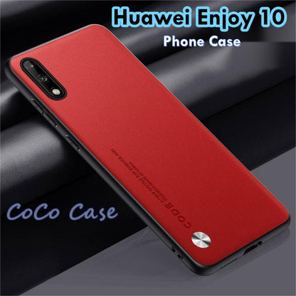 For Huawei Enjoy 10 Cover Silicone Professional Full Case Classic Simple Solid Color Phone Case Cover sweatproof