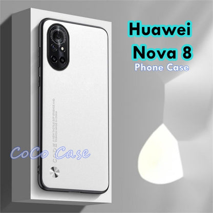 For Huawei Nova 8 Cover Silicone Professional Full Case Classic Simple Solid Color Phone Case Cover sweatproof