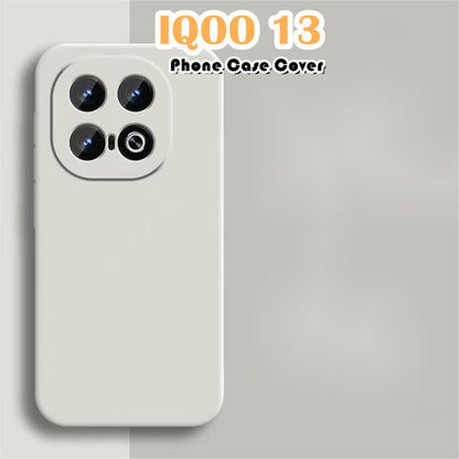 For IQOO 13 Cover Drop and wear resistant Silicone Full Case Classic Simple Solid Color Phone Case Cover