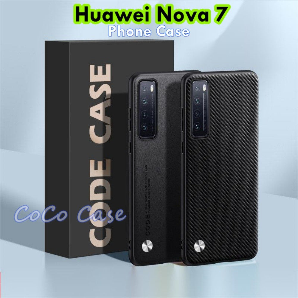 For Huawei Nova 7 Cover Silicone Professional Full Case Classic Simple Solid Color Phone Case Cover sweatproof