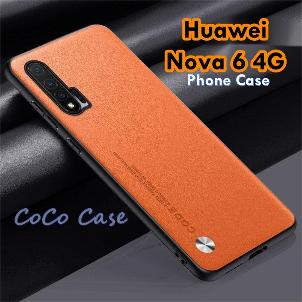 For Huawei Nova 6 4G Cover Silicone Professional Full Case Classic Simple Solid Color Phone Case Cover sweatproof