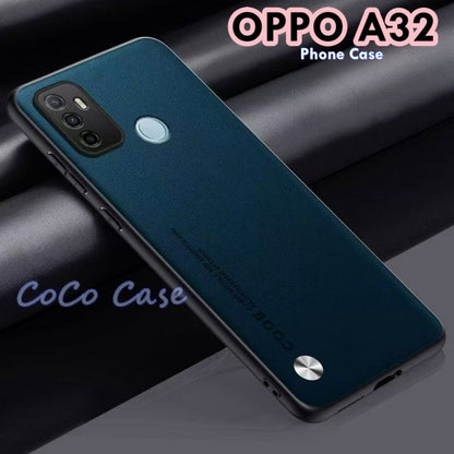 For OPPO A32 Cover Silicone Professional Full Case Classic Simple Solid Color Phone Case Cover sweatproof