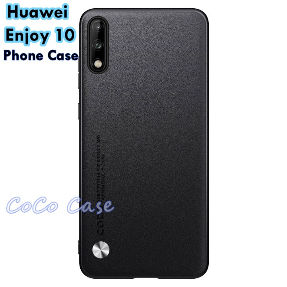 For Huawei Enjoy 10 Cover Silicone Professional Full Case Classic Simple Solid Color Phone Case Cover sweatproof