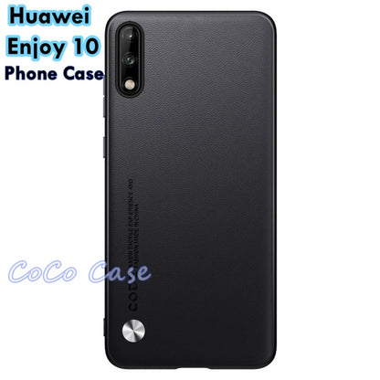 For Huawei Enjoy 10 Cover Silicone Professional Full Case Classic Simple Solid Color Phone Case Cover sweatproof
