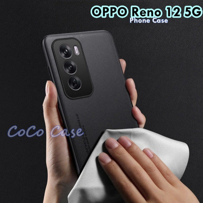 For OPPO Reno 12 5G Cover Silicone Professional Full Case Classic Simple Solid Color Phone Case Cover sweatproof