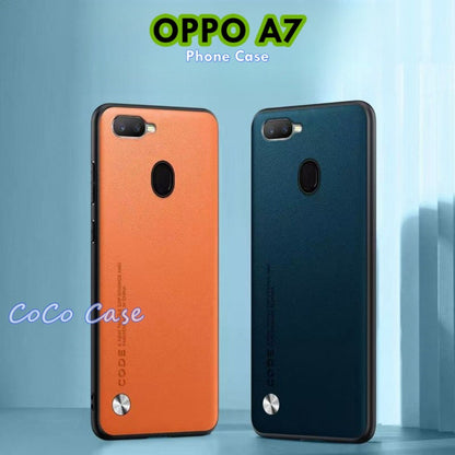 For OPPO A7 Cover Silicone Professional Full Case Classic Simple Solid Color Phone Case Cover sweatproof
