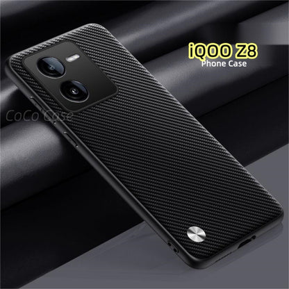 For iQOO Z8 Cover Silicone Professional Full Case Classic Simple Solid Color Phone Case Cover sweatproof