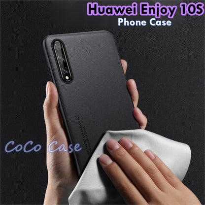 For Huawei Enjoy 10S Cover Silicone Professional Full Case Classic Simple Solid Color Phone Case Cover sweatproof