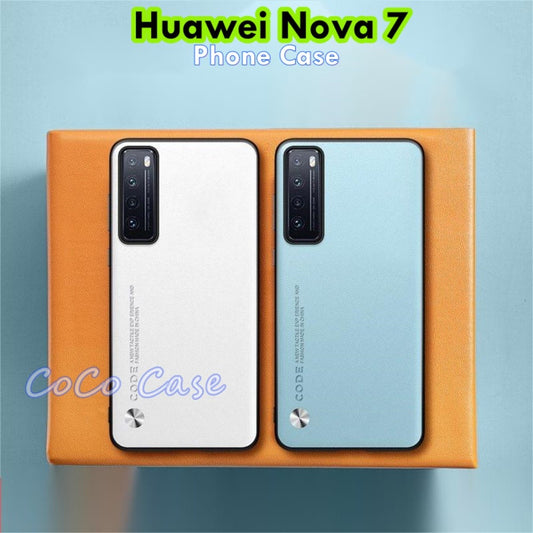 For Huawei Nova 7 Cover Silicone Professional Full Case Classic Simple Solid Color Phone Case Cover sweatproof