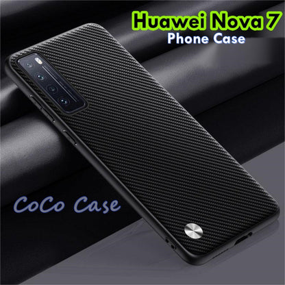 For Huawei Nova 7 Cover Silicone Professional Full Case Classic Simple Solid Color Phone Case Cover sweatproof