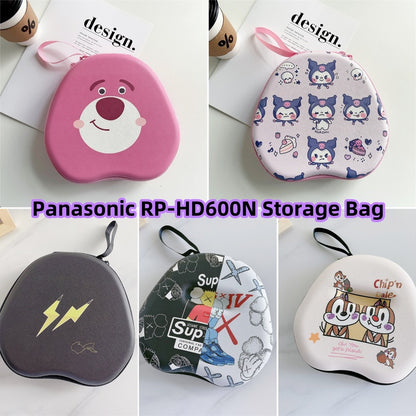 For Panasonic RP-HD600N Headphone Case Cartoon Creative Patterns Headset Earpads Storage Bag Casing Box
